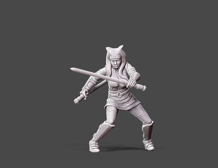 Ahsoka II- Fan art - 35mm scale 3D print model_8