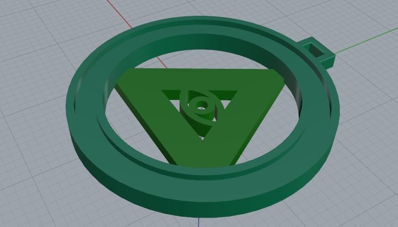 Pendant Triangle with an eye Model 2735 3D print model_5