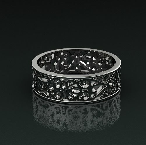 Ring with patterns Model 2709 3D print model_1