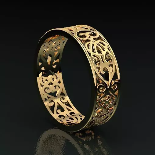 Ring with patterns Model 2709 3D print model_0