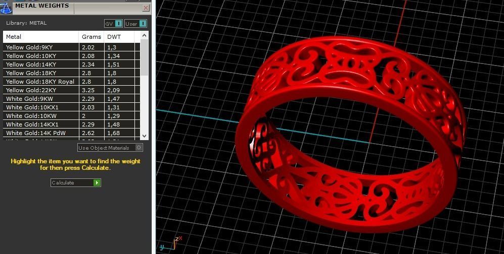 Ring with patterns Model 2709 3D print model_7