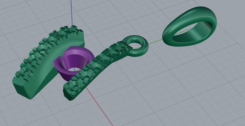 Pendant Model 2704 3D print model_2