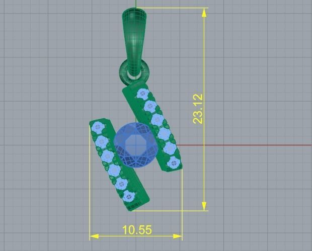 Pendant Model 2704 3D print model_6