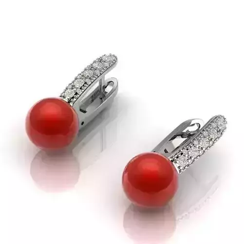 Earrings with pearls Model 2702