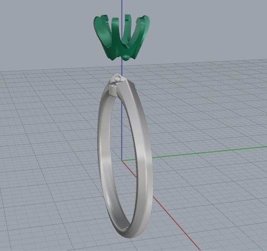 Soliter ring Model 2689 3D print model_3