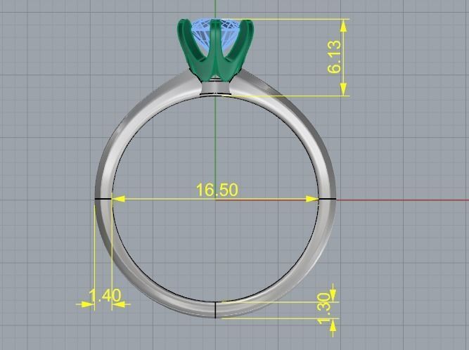 Soliter ring Model 2689 3D print model_6