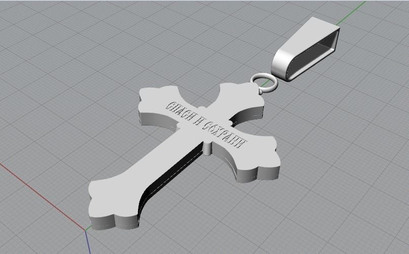 Pendant Cross Model 2687 3D print model_5