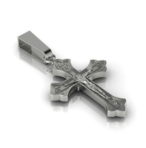 Pendant Cross Model 2687 3D print model_1