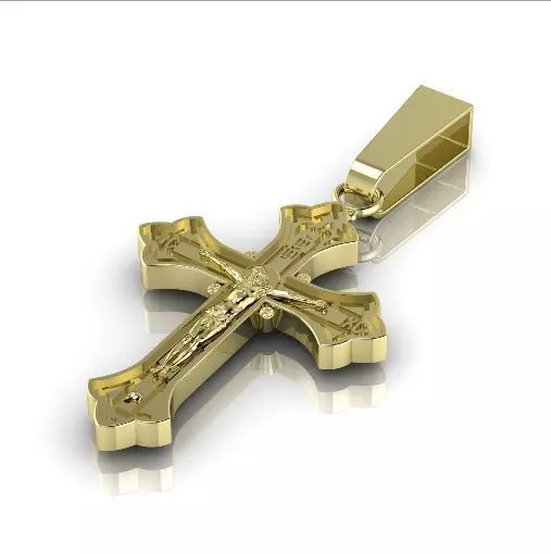 Pendant Cross Model 2687 3D print model_0