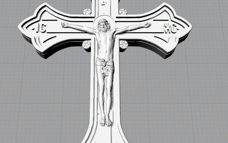 Pendant Cross Model 2687 3D print model_2