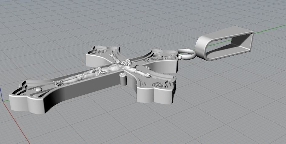 Pendant Cross Model 2687 3D print model_4