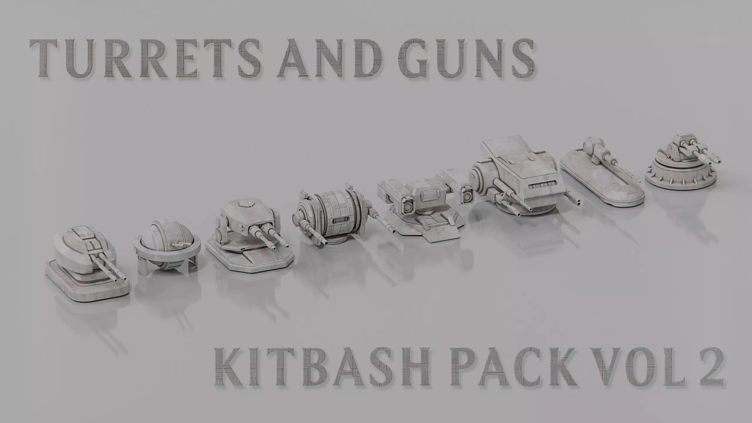 Sci-Fi Turrets and Guns Pack Vol2 - Star Wars 3D model_0