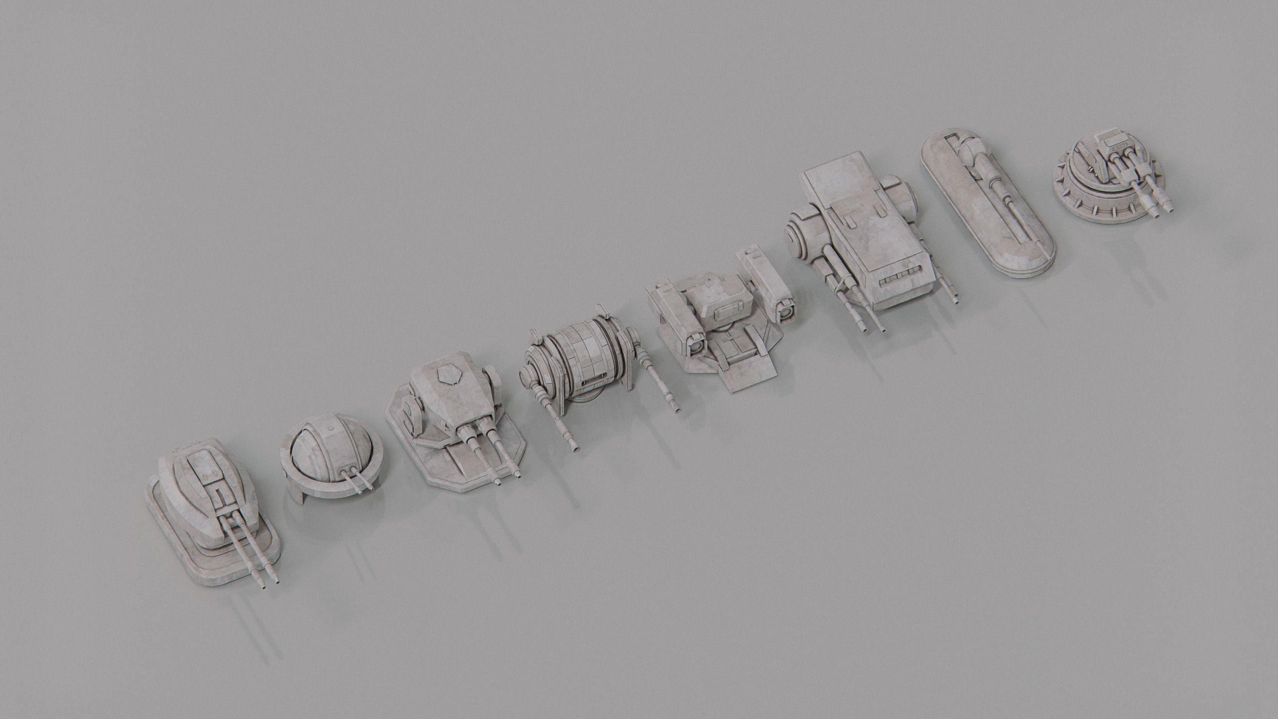 Sci-Fi Turrets and Guns Pack Vol2 - Star Wars 3D model_2