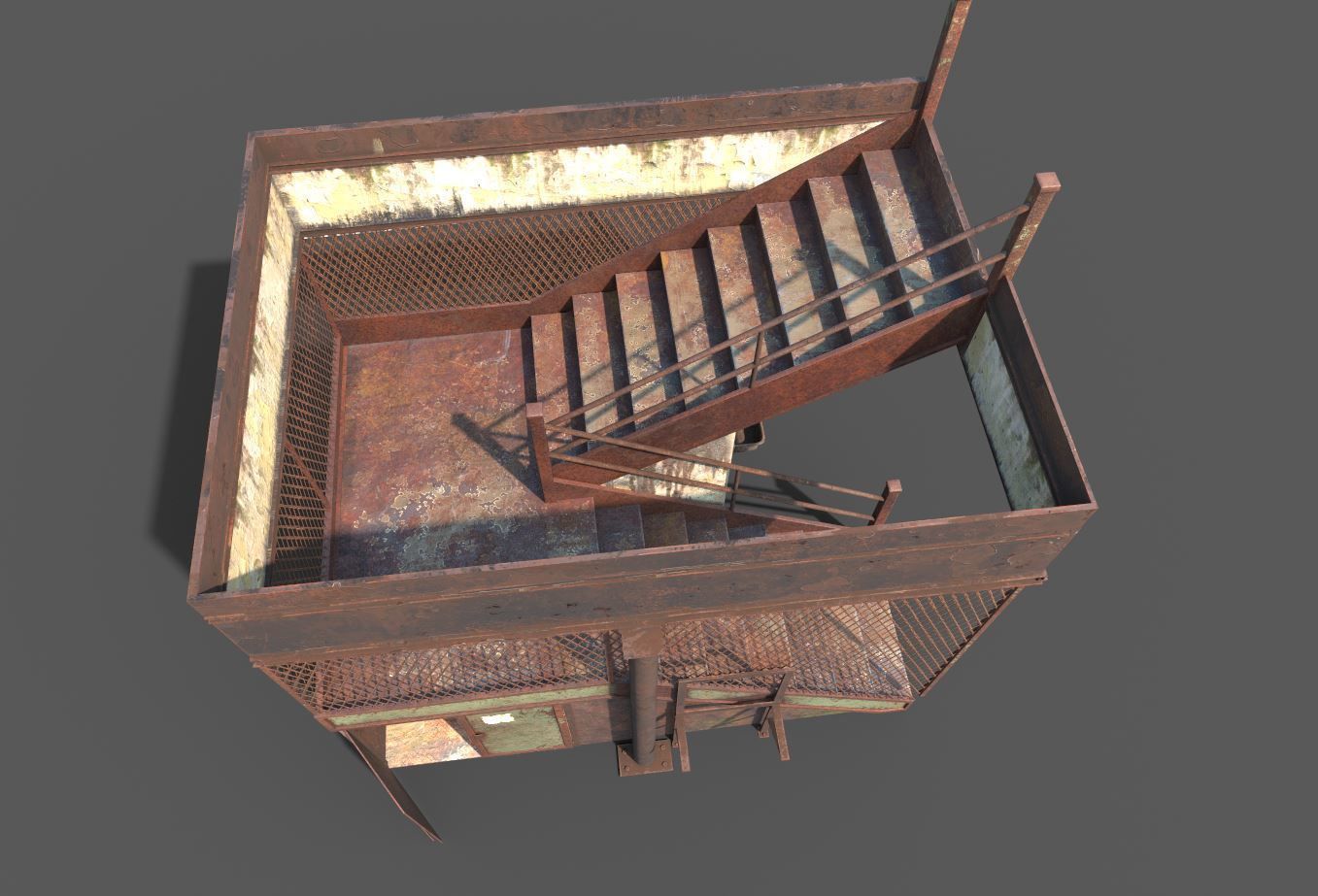 Old Stairs and Sink 3D model_10