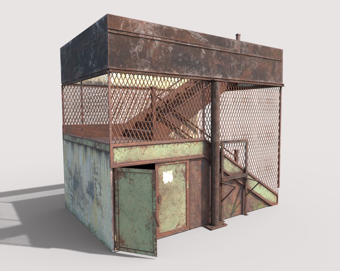 Old Stairs and Sink 3D model_7