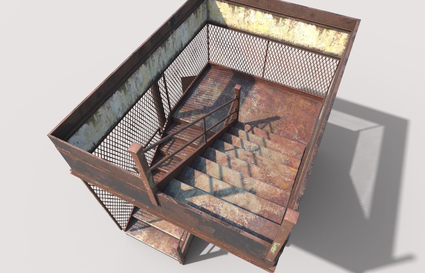 Old Stairs and Sink 3D model_5
