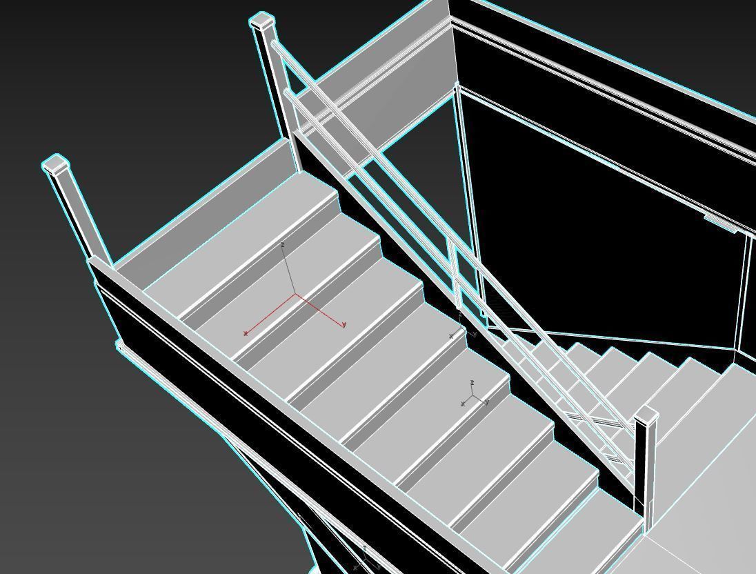 Old Stairs and Sink 3D model_13