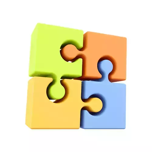 3d Jigsaw cartoon 3D model