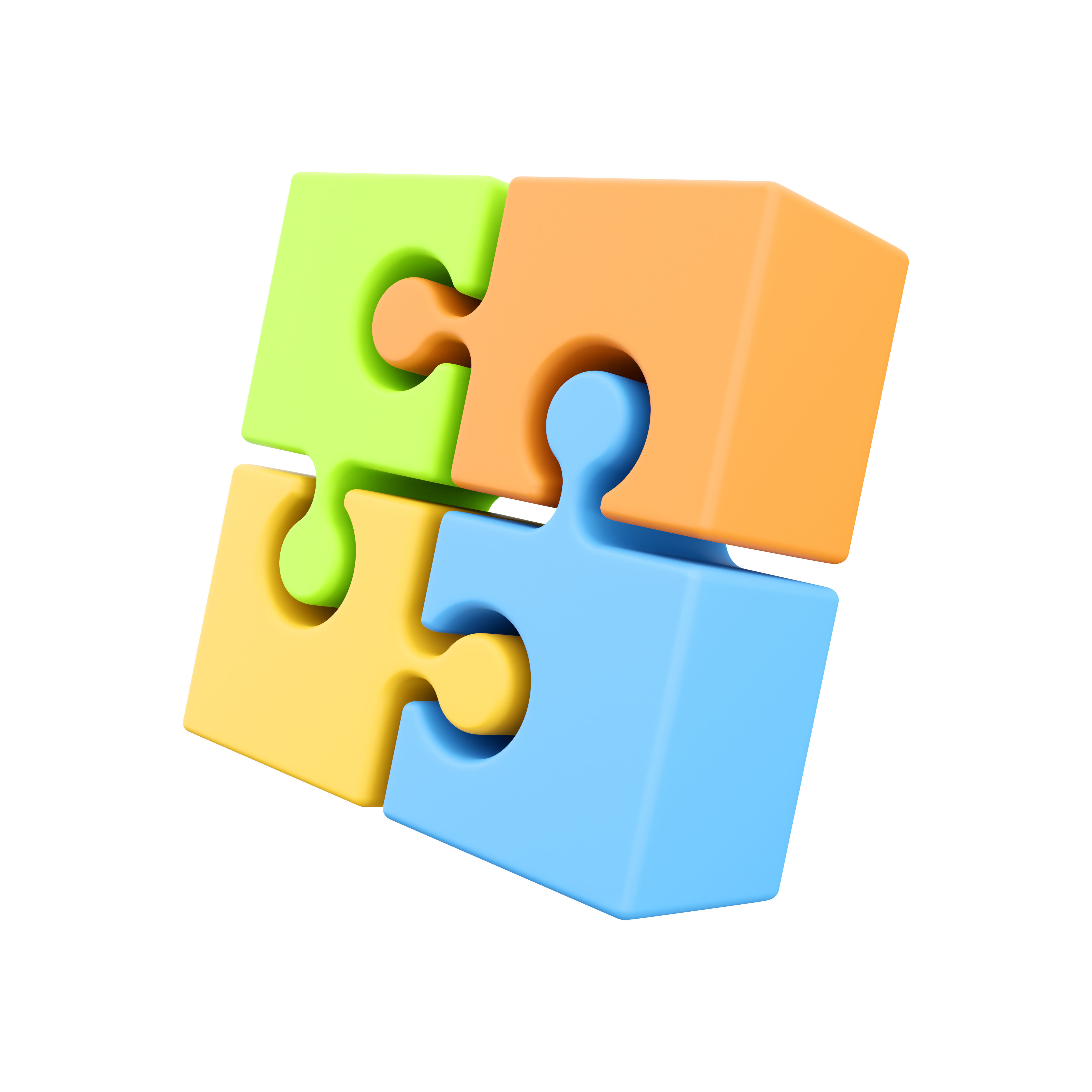 3d Jigsaw cartoon 3D model_1