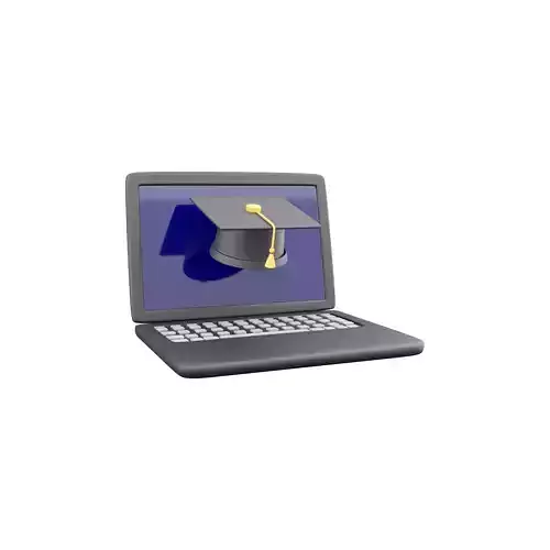 3d laptop hat cartoon 3D model
