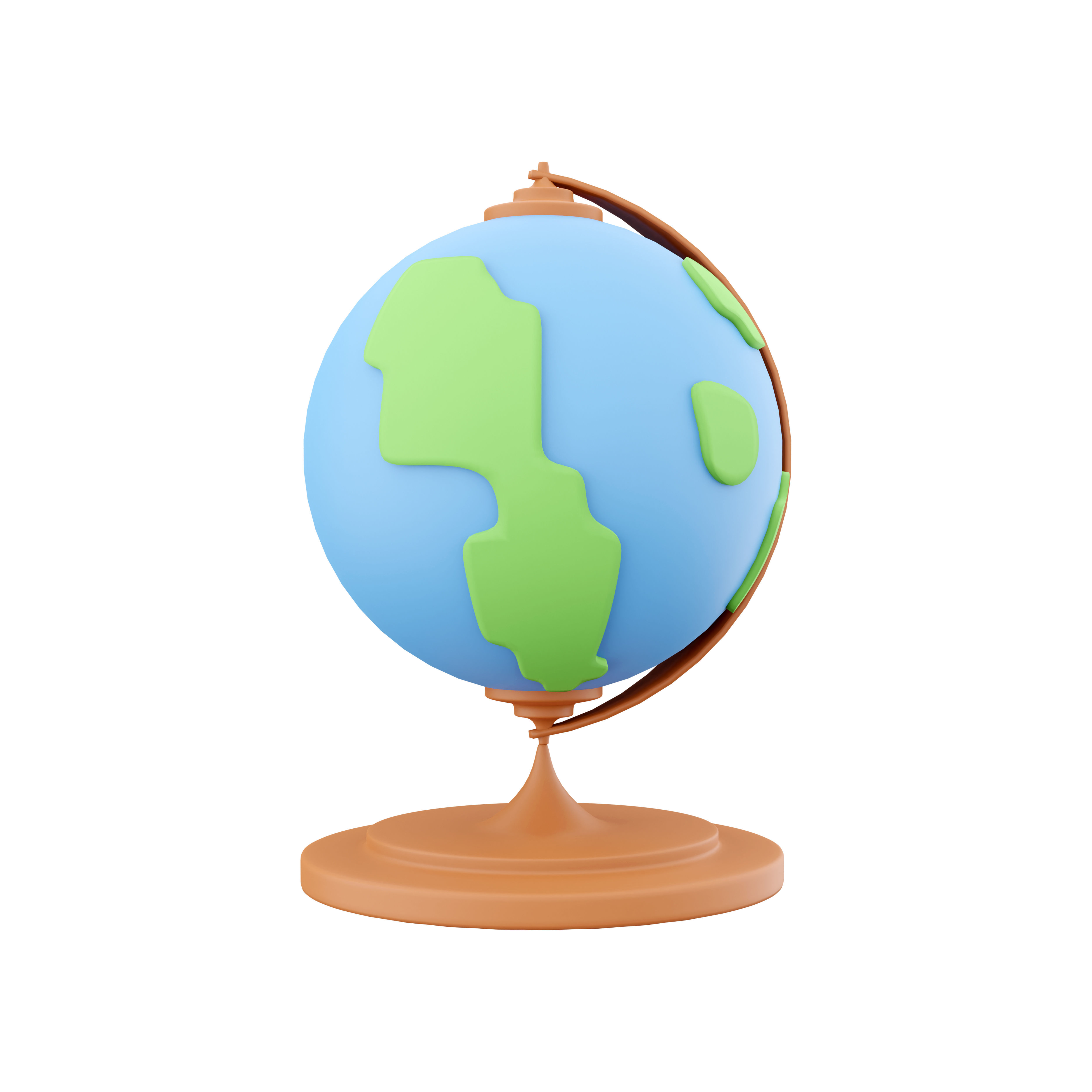 3d  globe cartoon 3D model_4