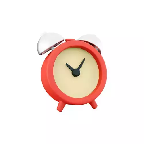 3d  vintage clock cartoon
