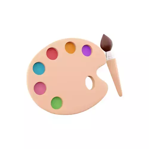 3d palette cartoon 3D model
