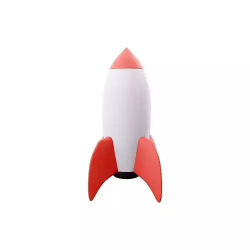 3d rocket cartoon