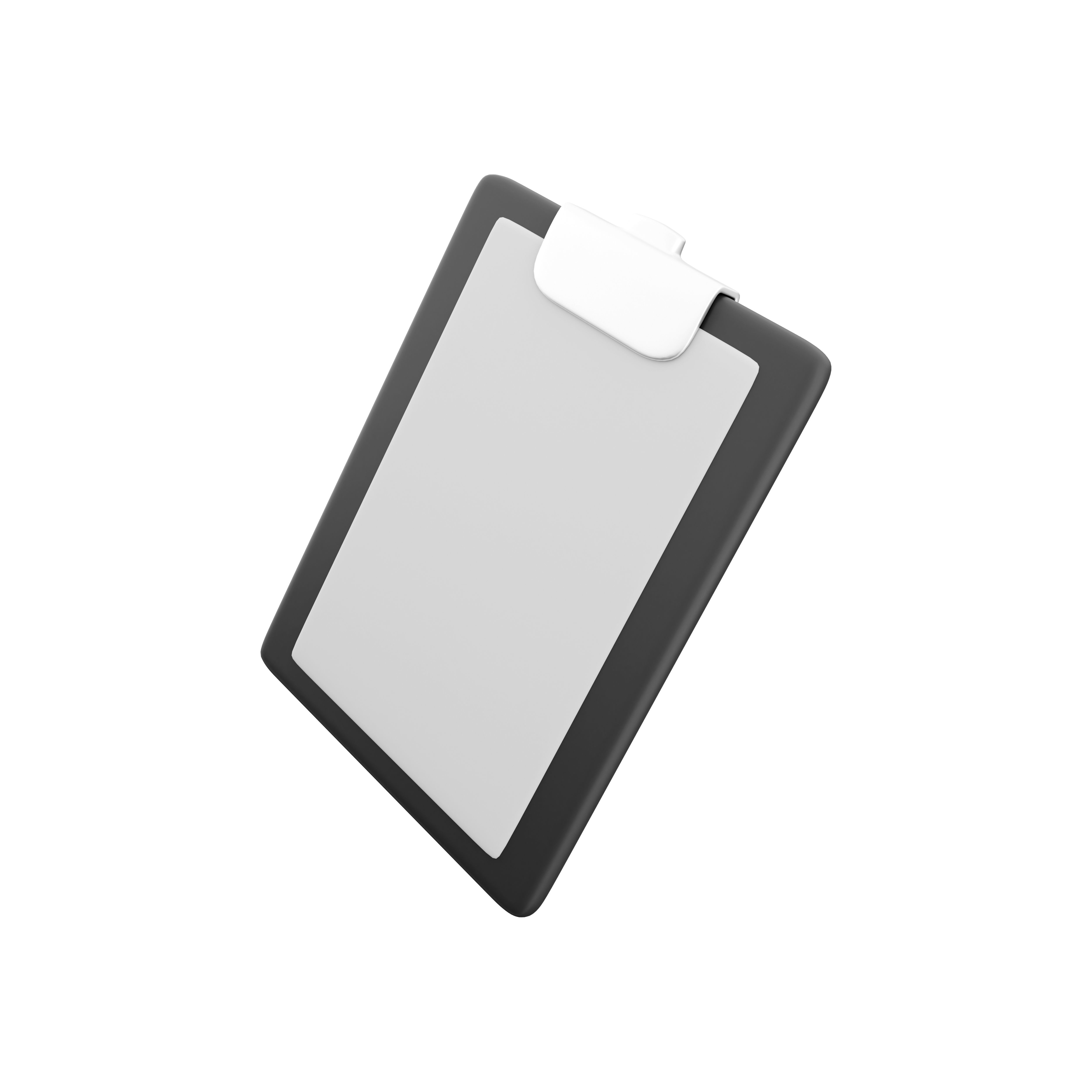 3d clipboard white paper cartoon 3D model_4