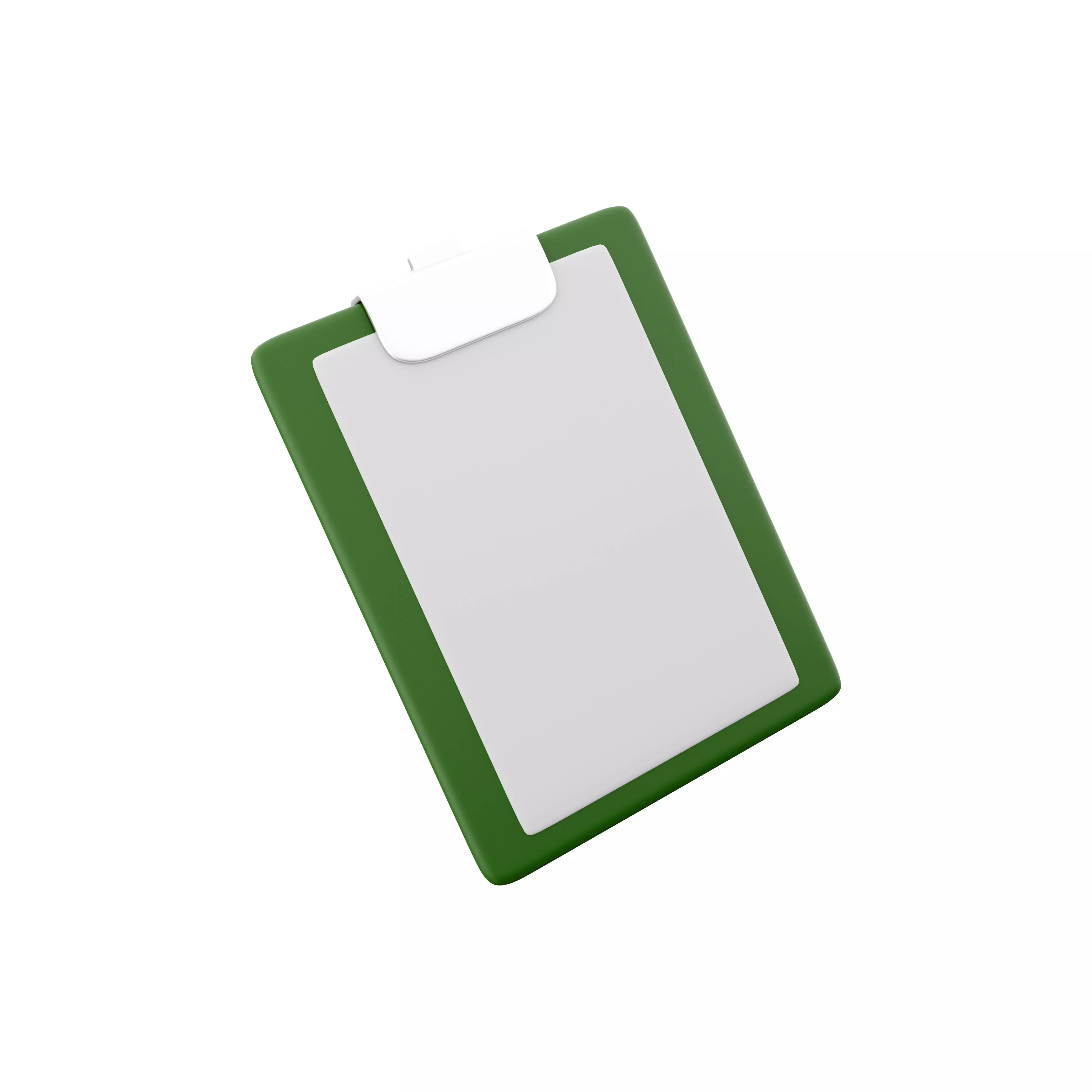 3d clipboard white paper cartoon 3D model_0