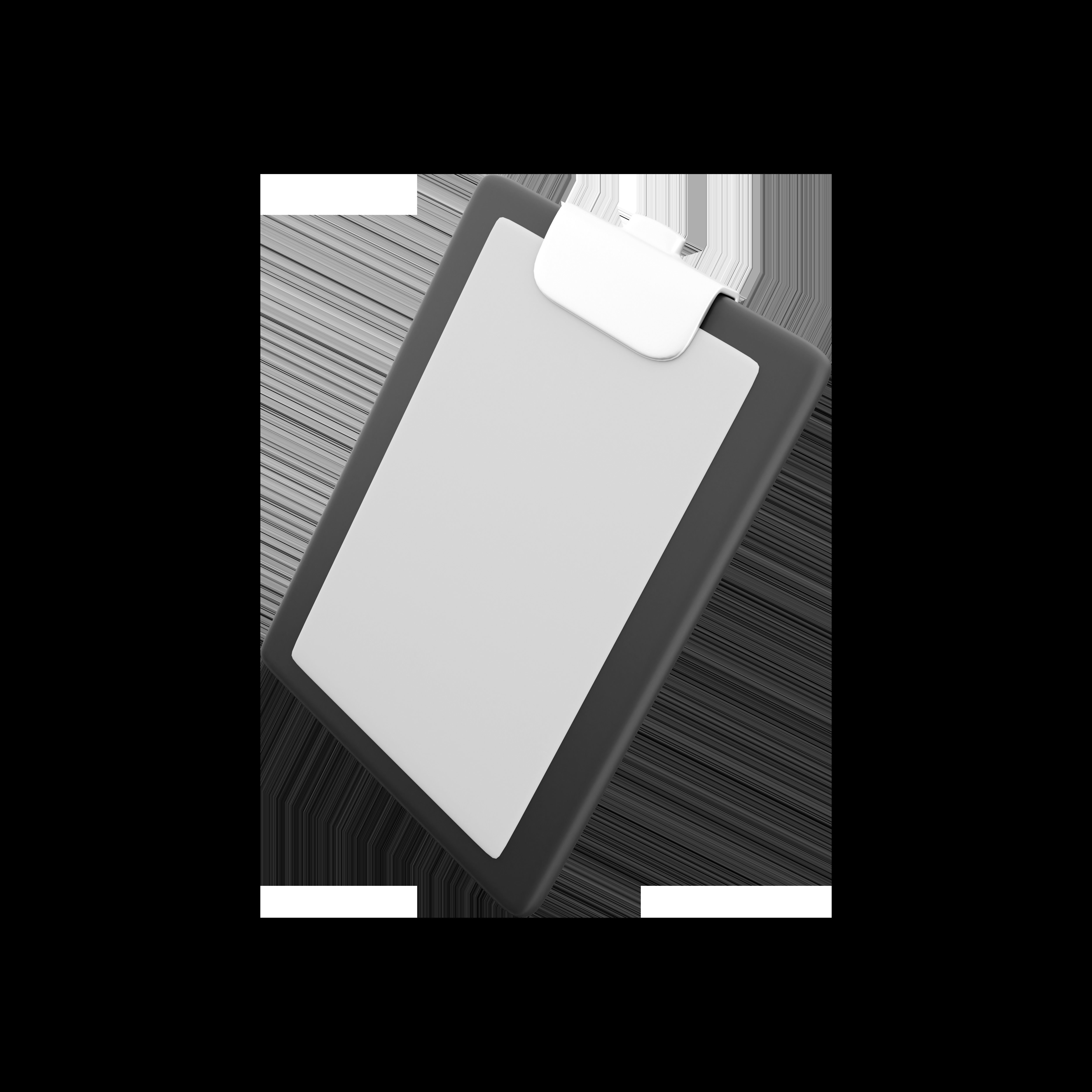 3d clipboard white paper cartoon 3D model_6