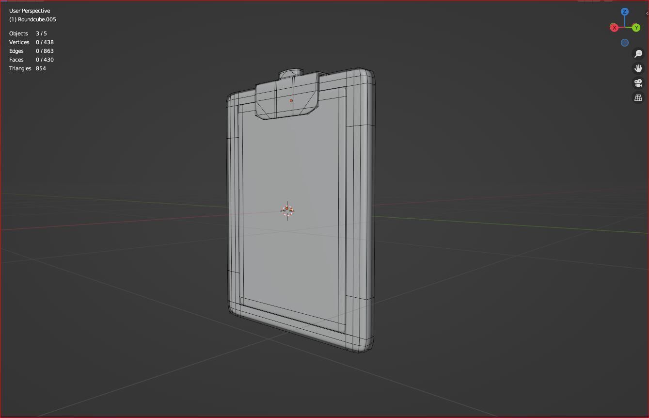 3d clipboard white paper cartoon 3D model_5