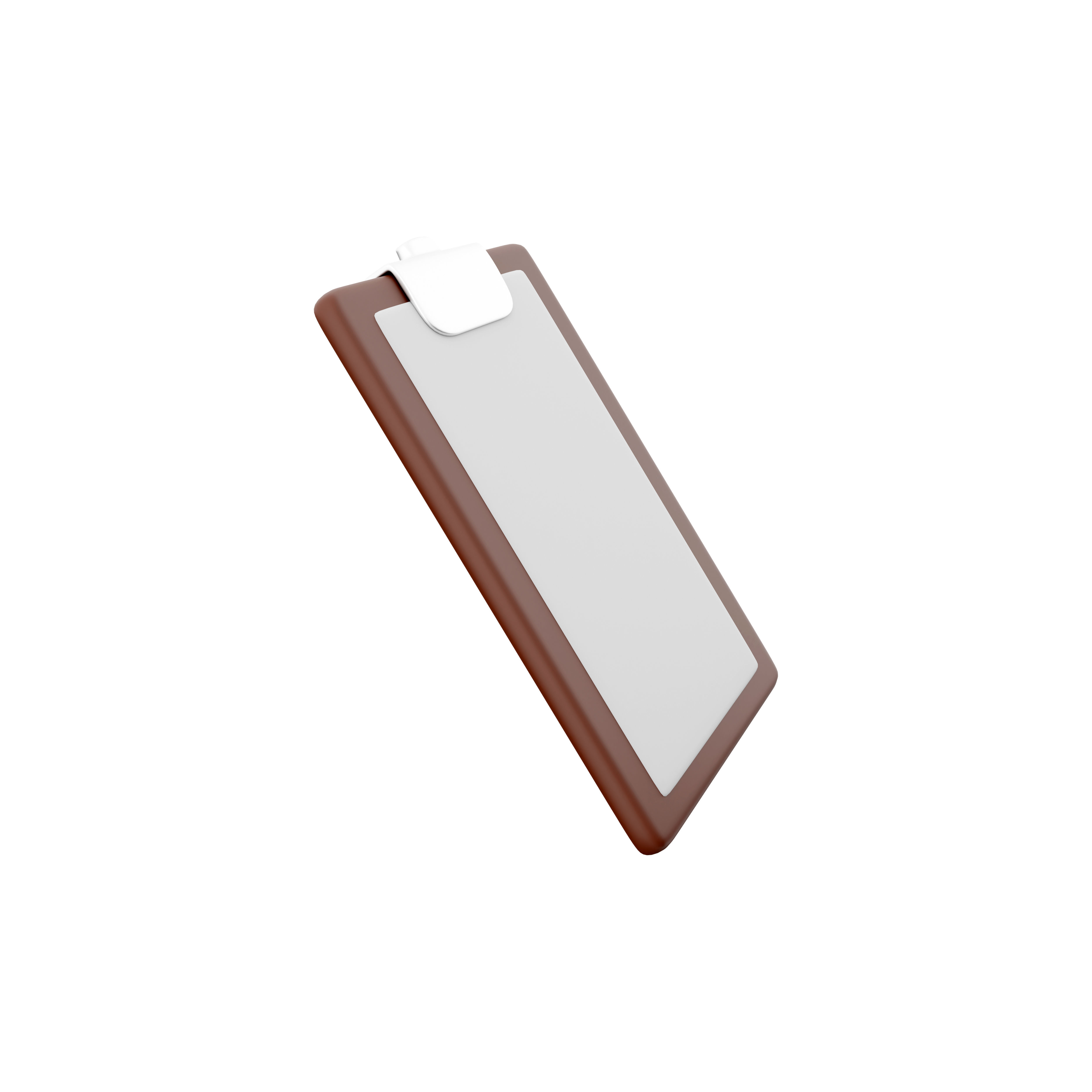 3d clipboard white paper cartoon 3D model_2
