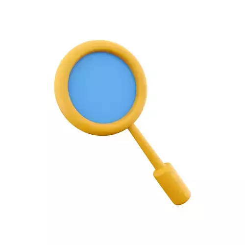 3d magnifying glass cartoon