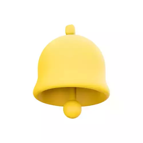 3d notification bell cartoon