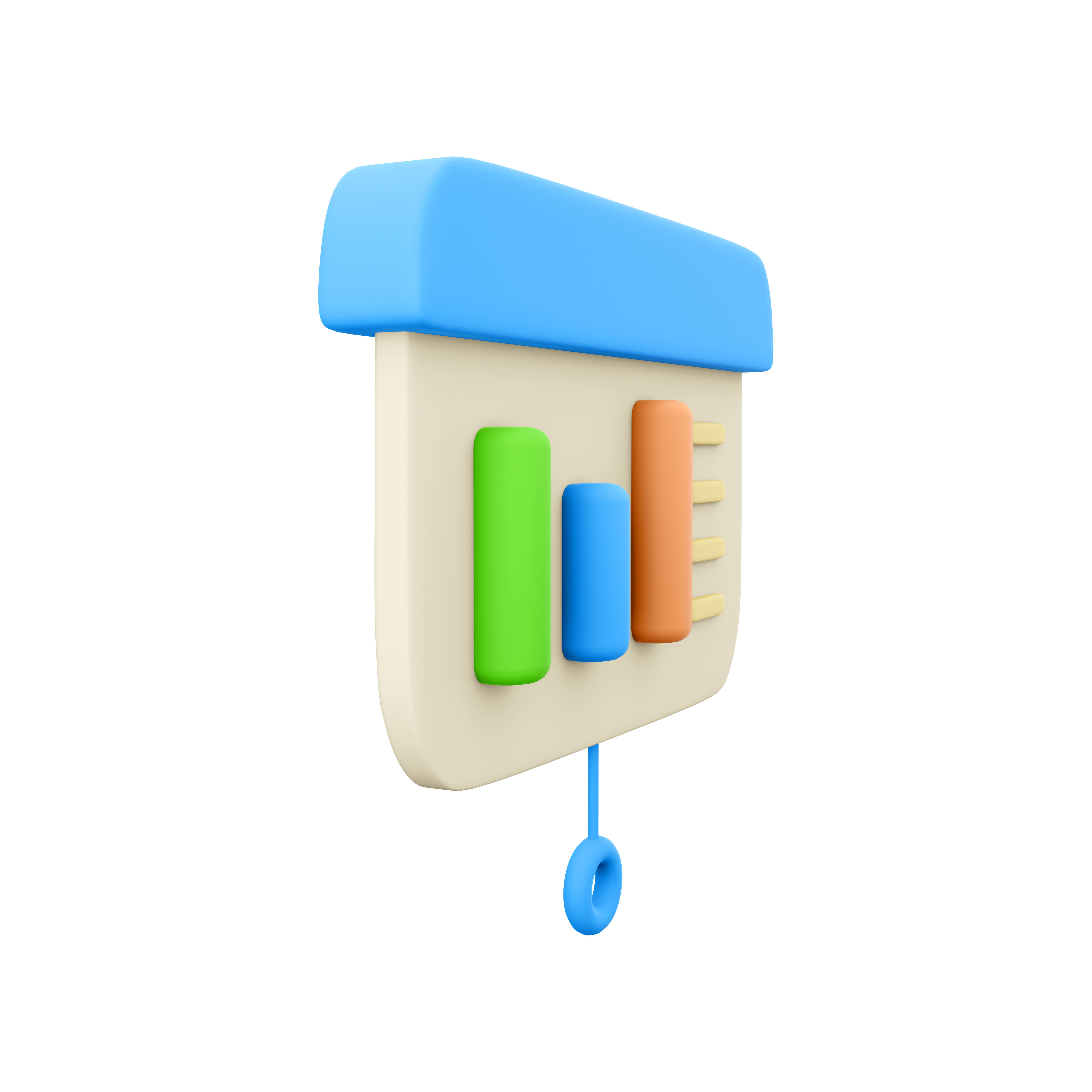 3d charts cartoon 3D model_3