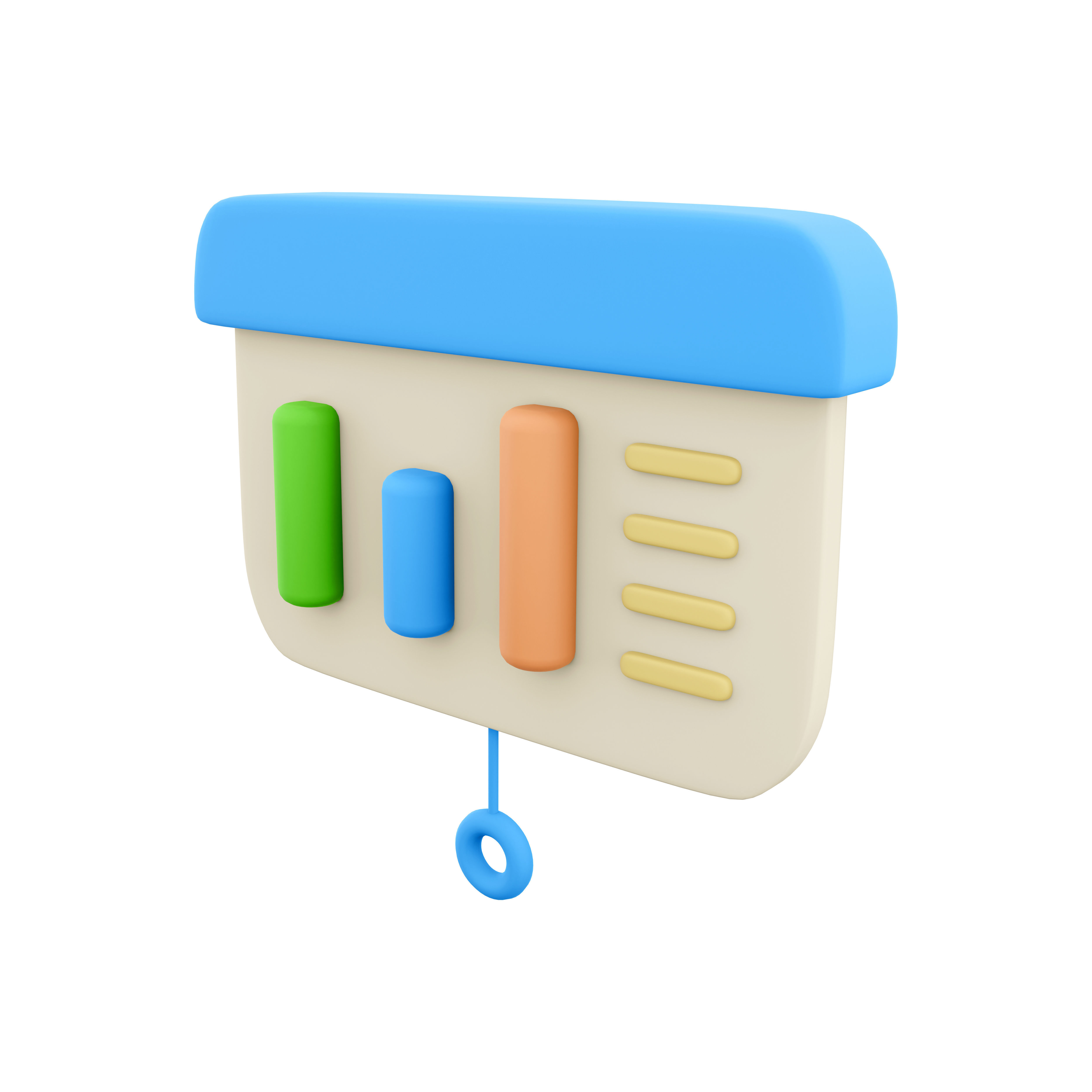 3d charts cartoon 3D model_2