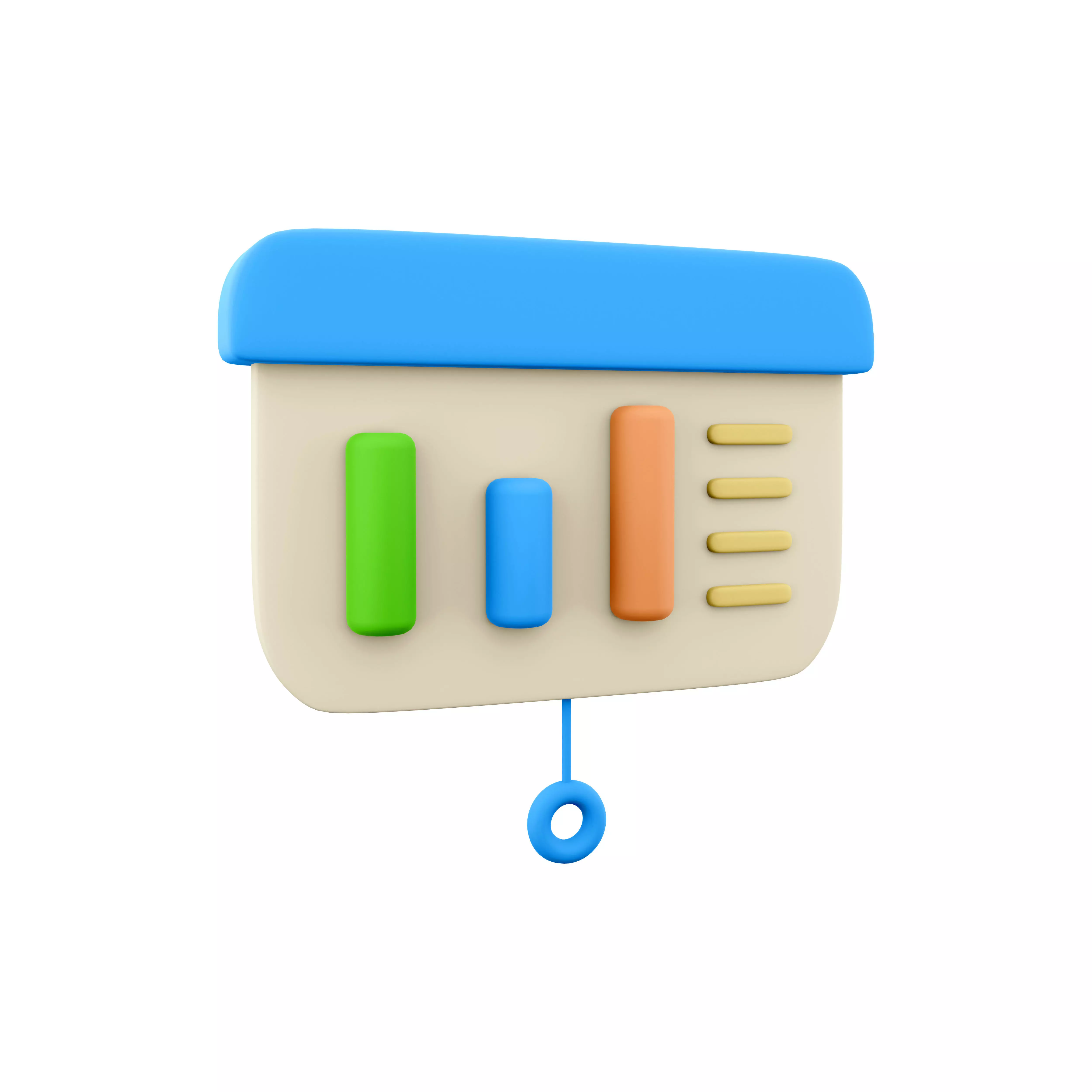 3d charts cartoon 3D model_0