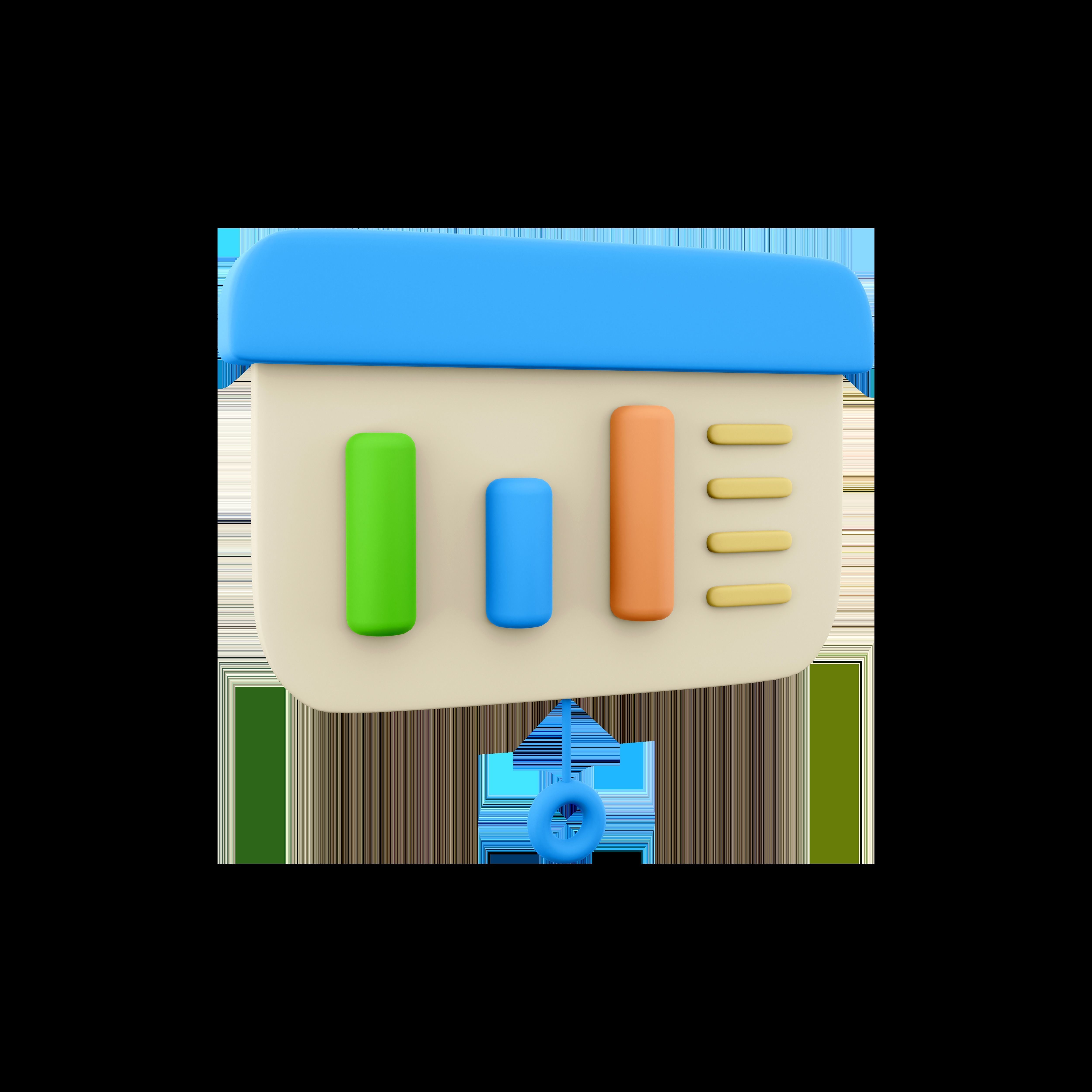 3d charts cartoon 3D model_6