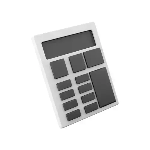 3d calculator cartoon 3D model