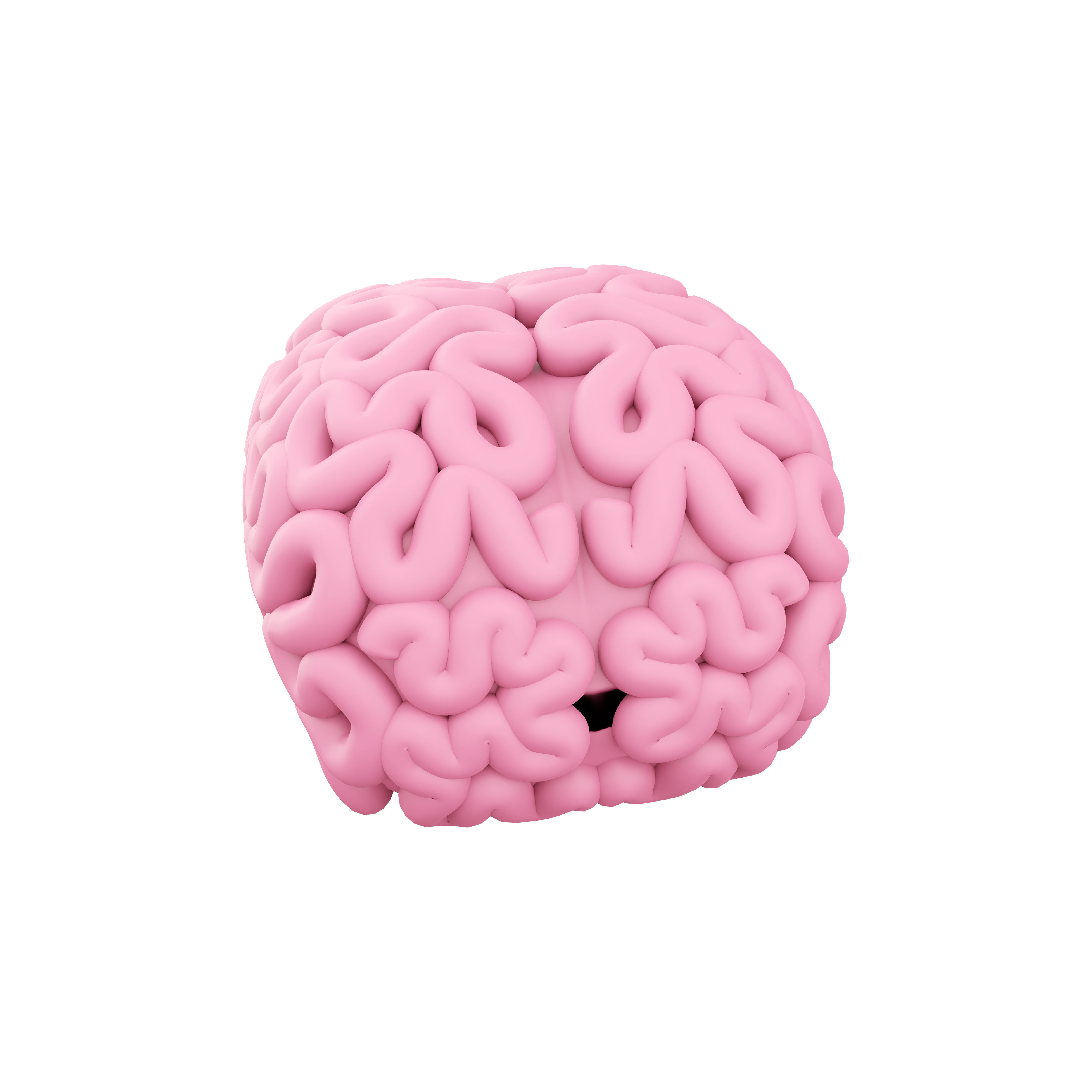 3d brain cartoon 3D model_4