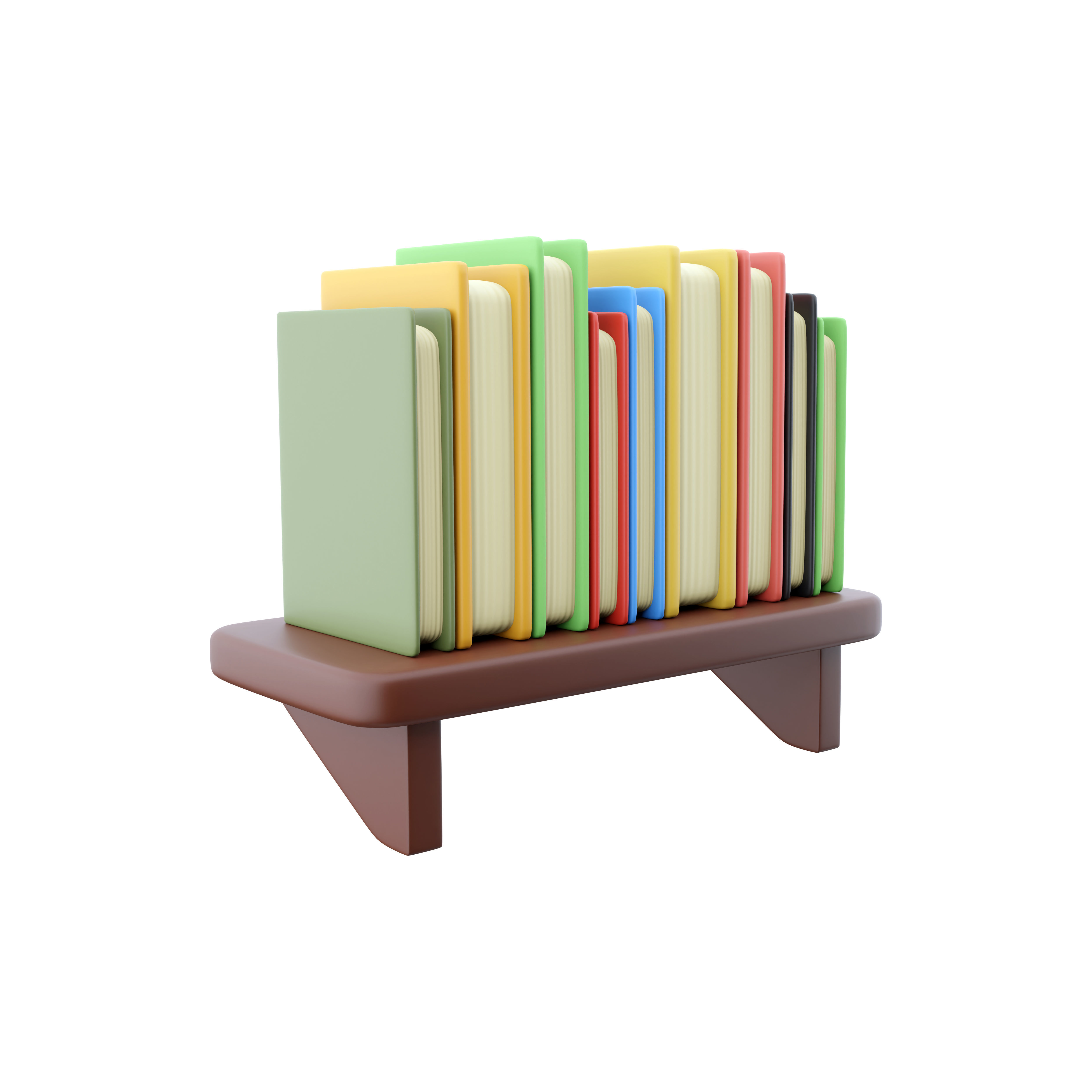 3d books  cartoon 3D model_1