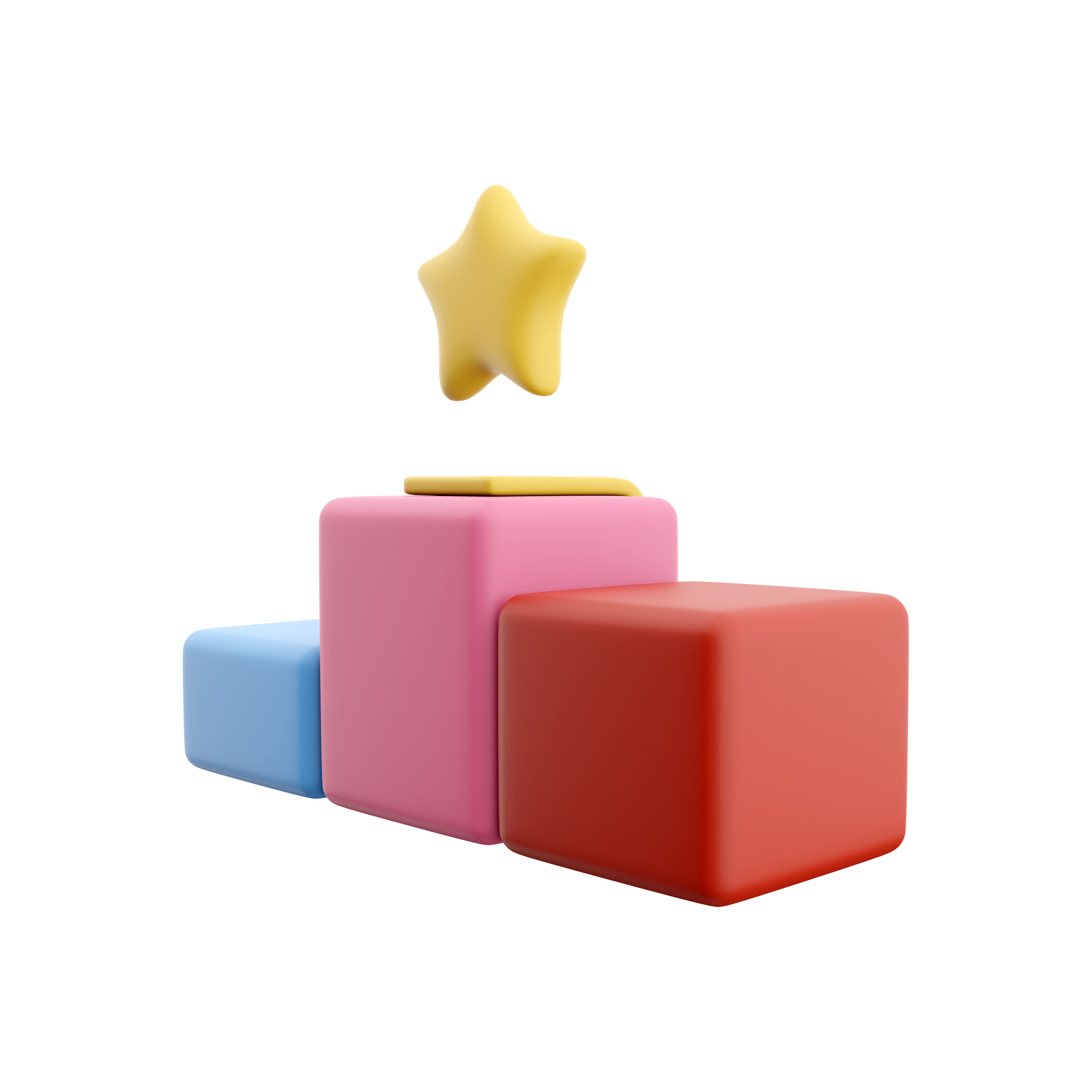 3d podium cartoon 3D model_4