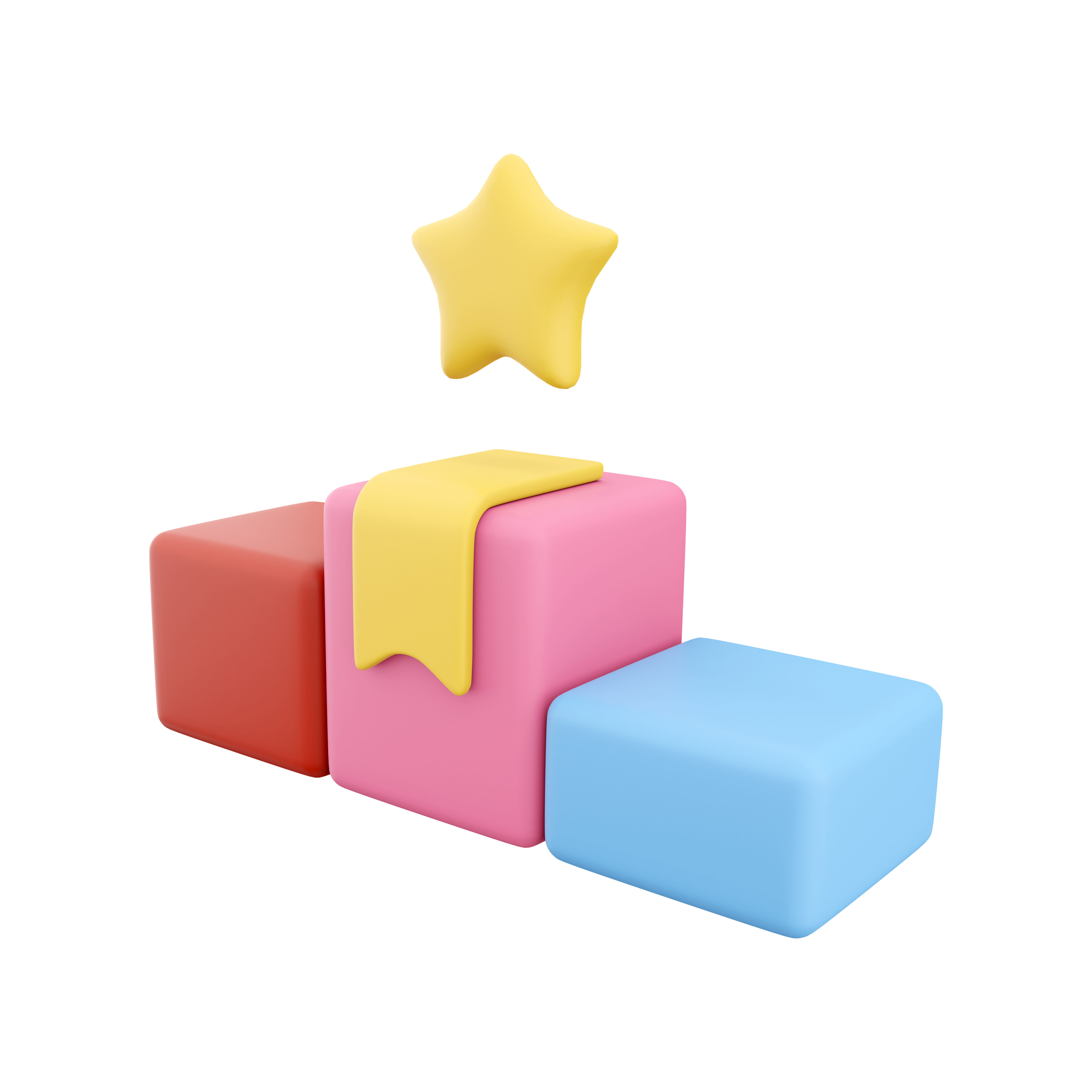 3d podium cartoon 3D model_2