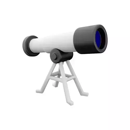 3d  space telescope cartoon