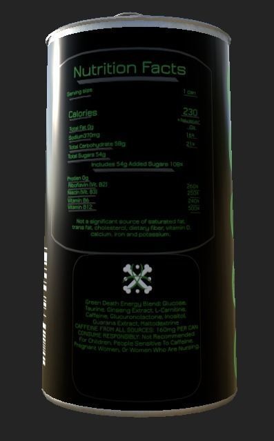 Energy-Drink 3D Model can Free low-poly 3D model_4