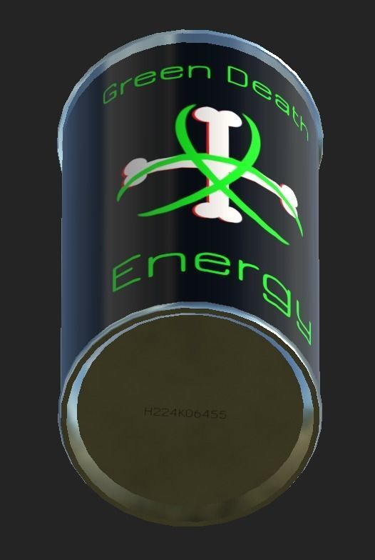 Energy-Drink 3D Model can Free low-poly 3D model_5