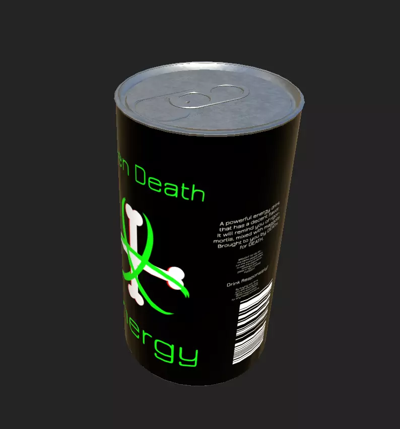 Energy-Drink 3D Model can Free low-poly 3D model_0