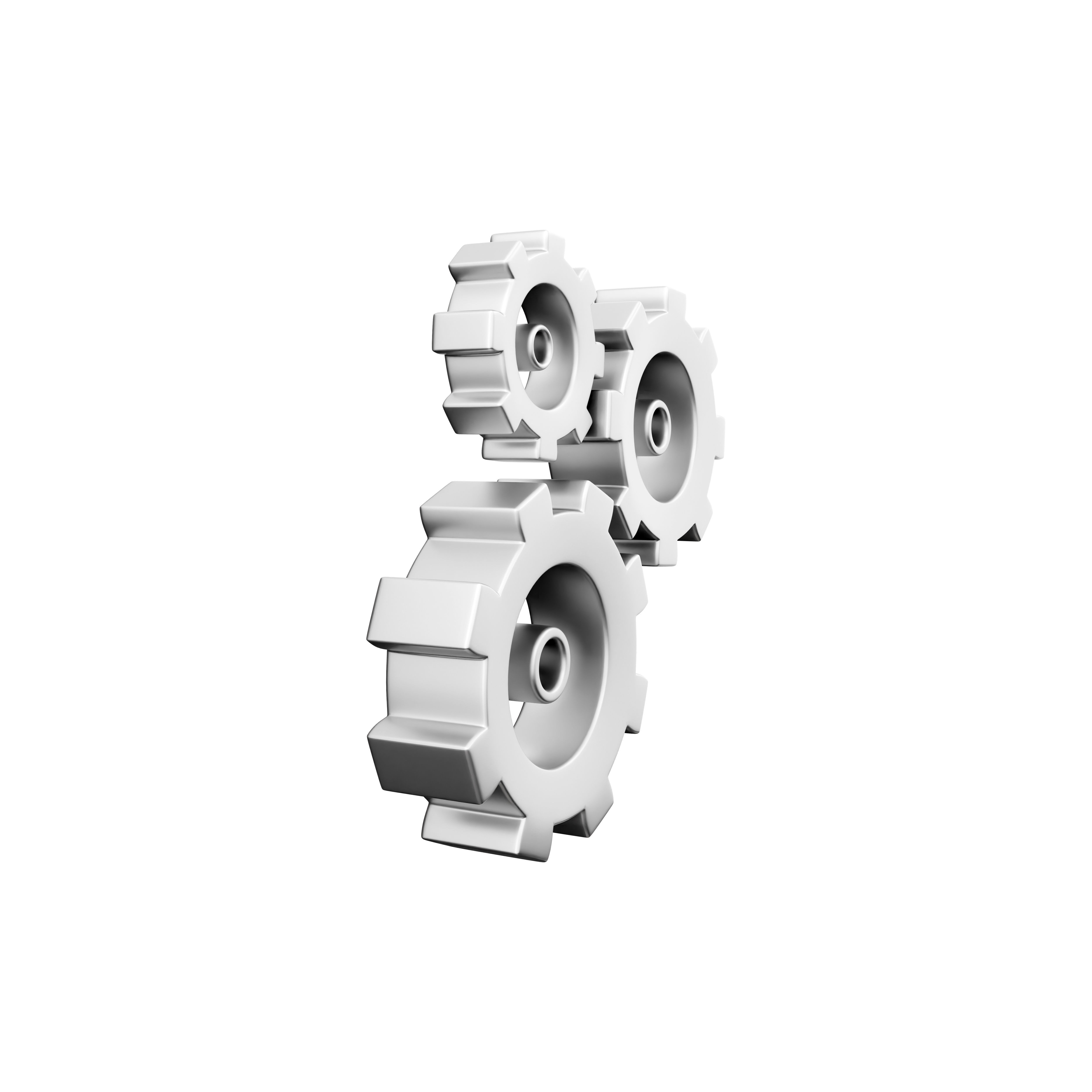 3d model set gear cartoon 3D model_1