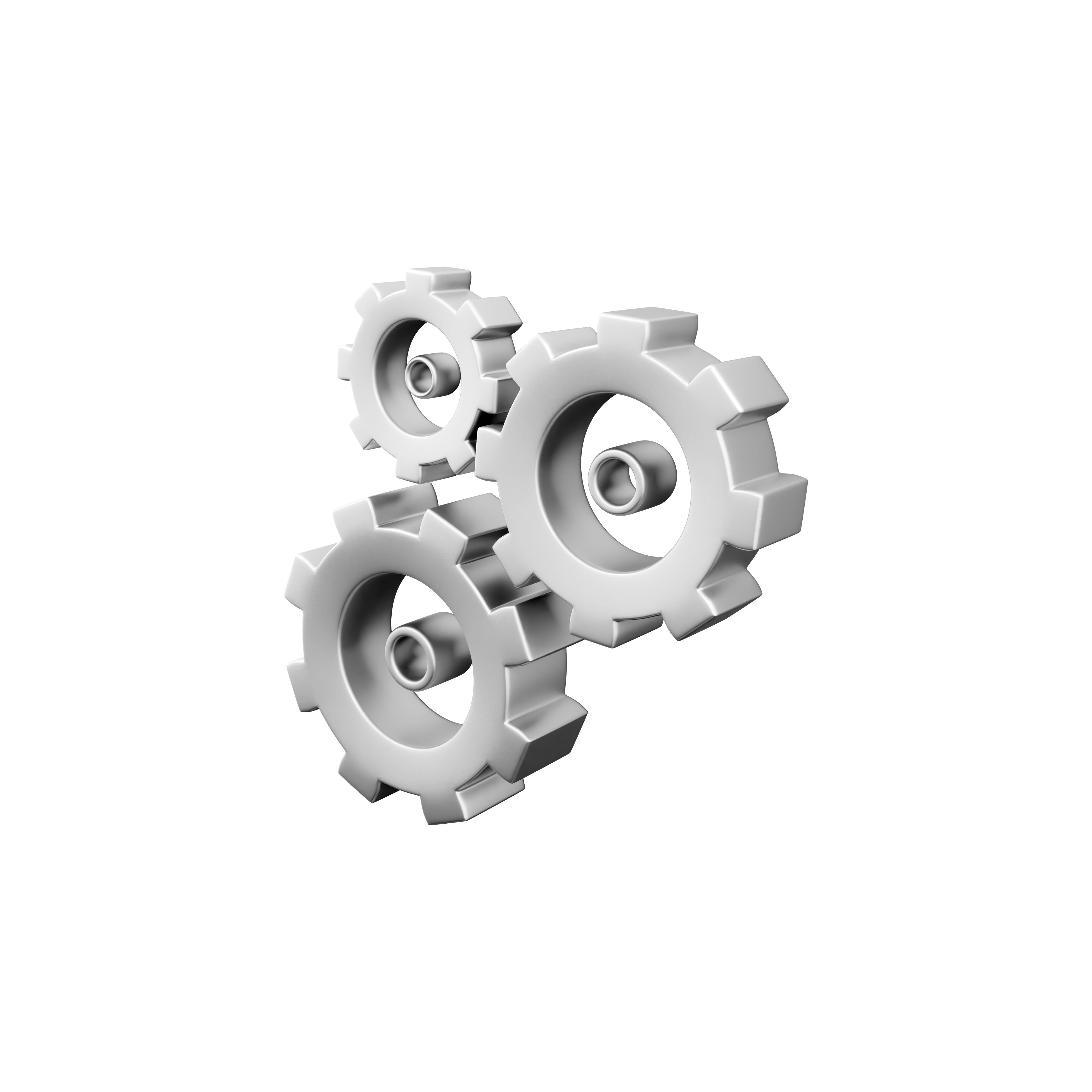 3d model set gear cartoon 3D model_2